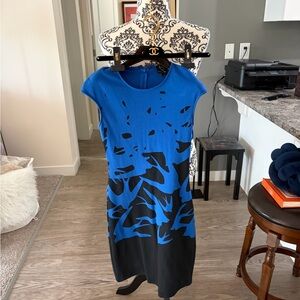 MCQ by Alexander McQueen - “AUTHENTIC” Blue and Black Mini Dress